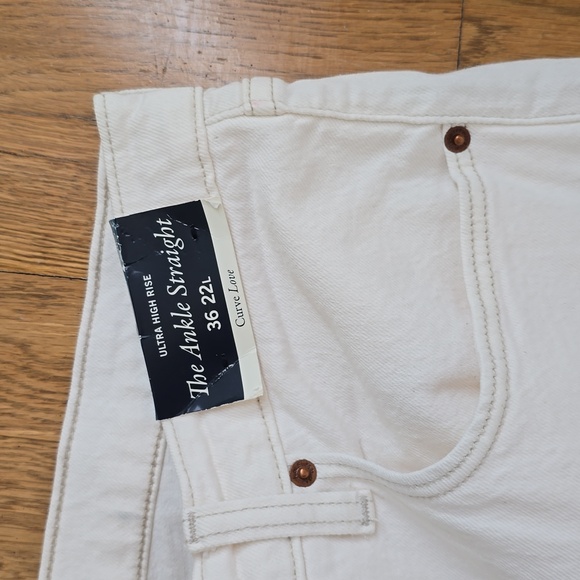 ABERCROMBIE & FITCH WOMEN'S PLUS IVORY WHITE "CURVE LOVE" PANTS SIZE 36/22 LONG - Picture 5 of 15